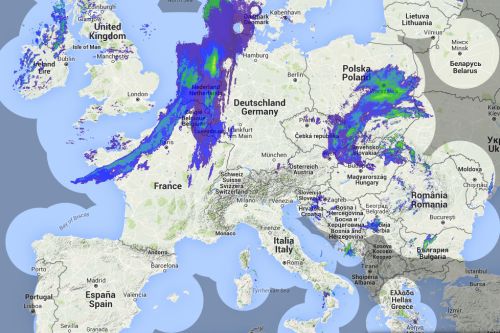 Srážkový radar Evropa