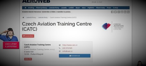 Ukázka zvýraznění firmy na Aerowebu