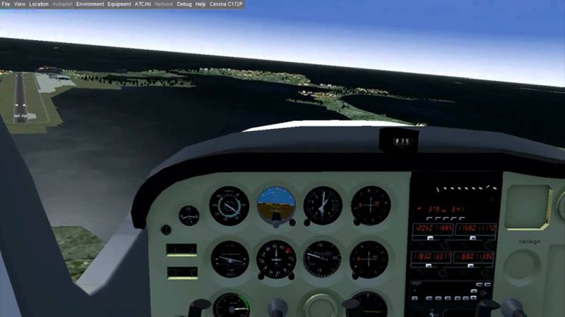FlightGear letecký simulátor