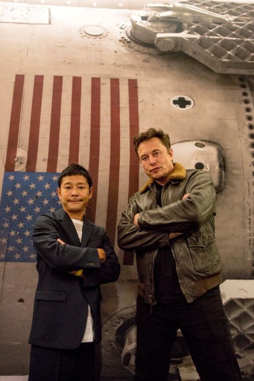 Júsaku Maezawa a Elon Musk