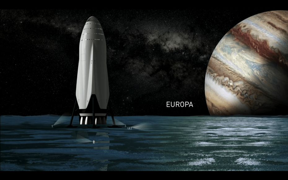 Vize: Starship na Jupiterově měsíci Europa