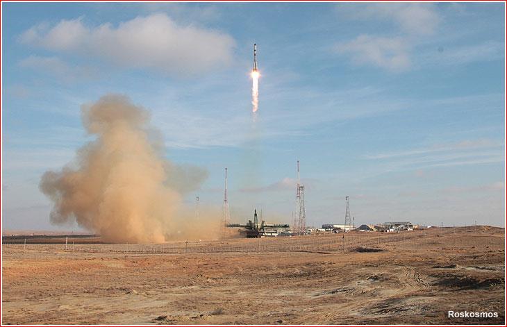 Pohled na Site 31/6 - startuje loď Progress (Zdroj: Roskosmos)