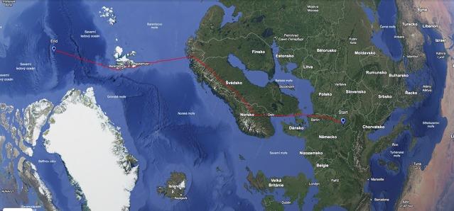 Mapa letu (Zdroj: Shark Aero)