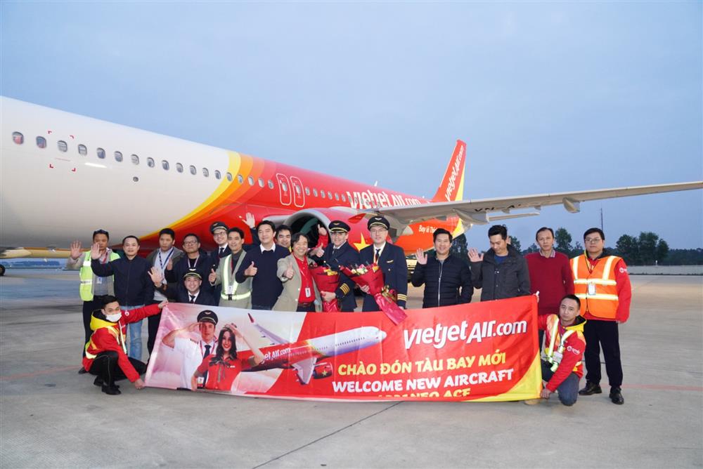 Přivítání nového Airbusu A321Neo (Zdroj: VietJet Air)