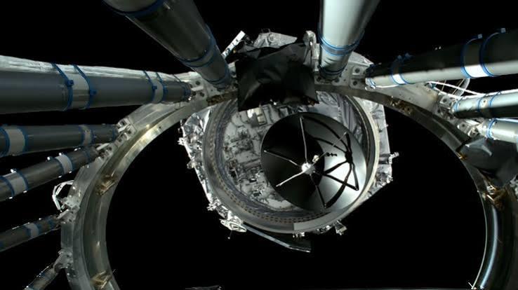 Roman teleskop se odděluje od nosné rakety (Zdroj: NASA Science)