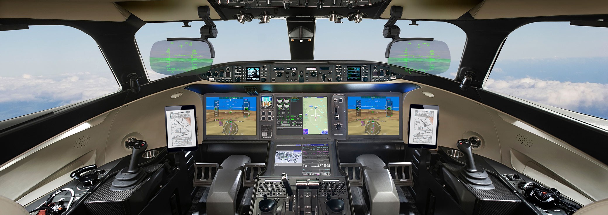 Pilotní kabina Global 8000 / Foto: businessaircraft.bombardier.com