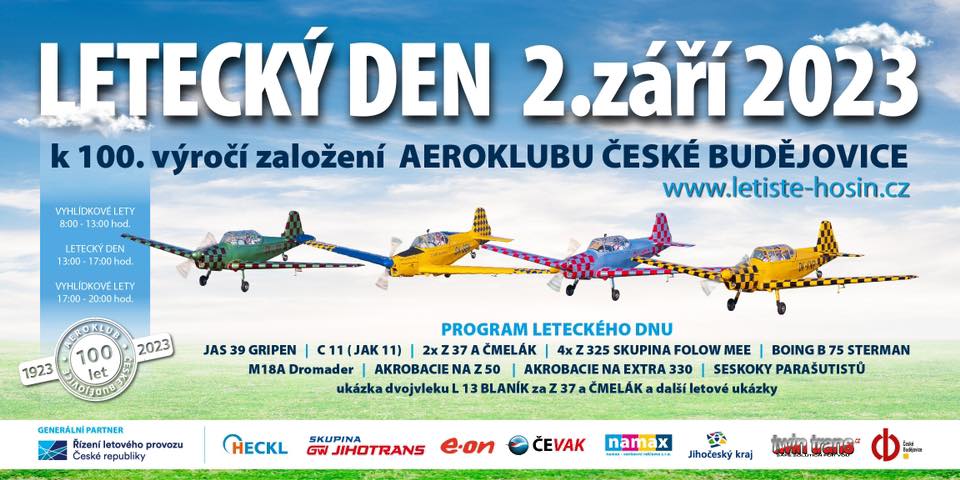 Letecký den k výročí založení Aeroklubu České Budějovice