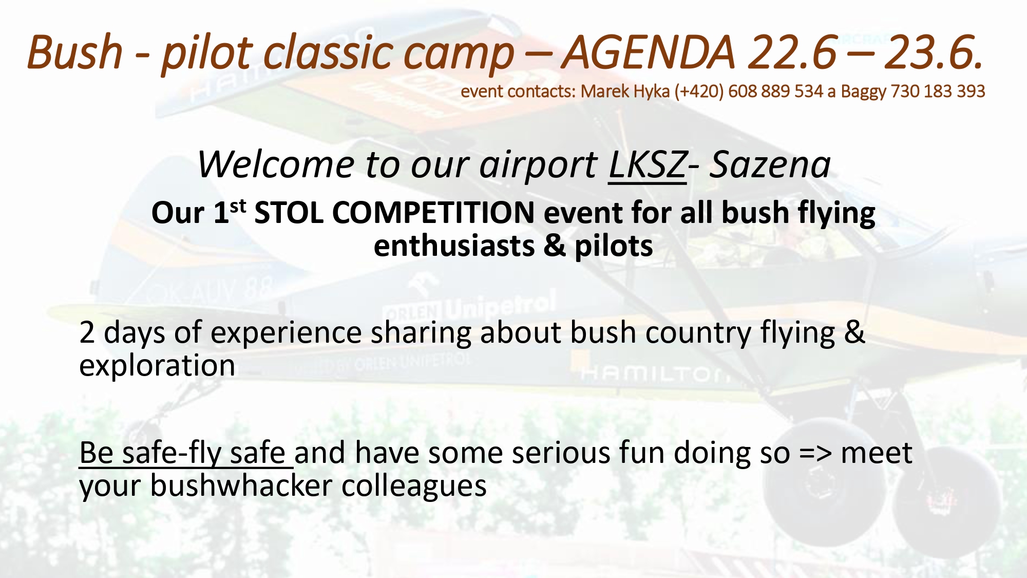 Bushflying Camp Sazená