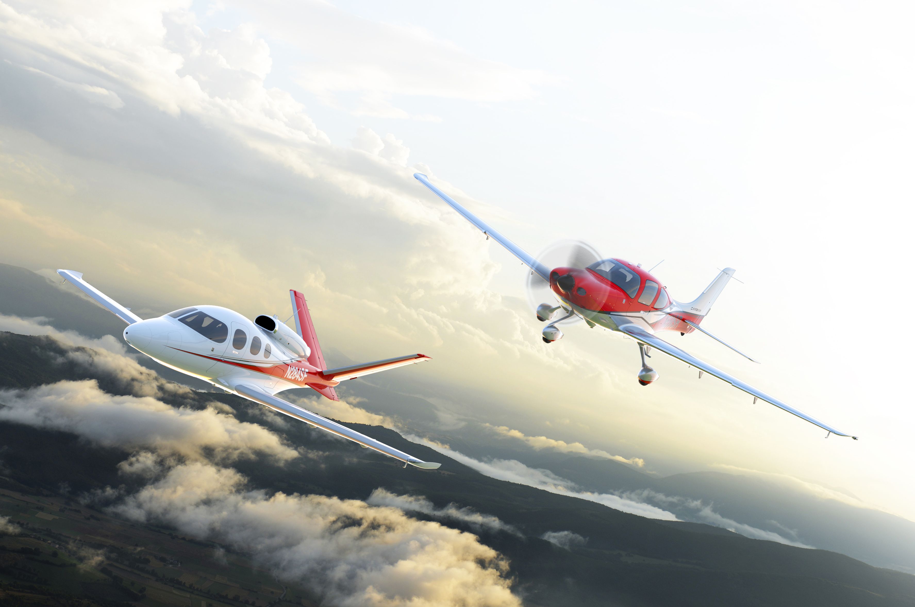 Cirrus SR22 a Cirrus Vision Jet