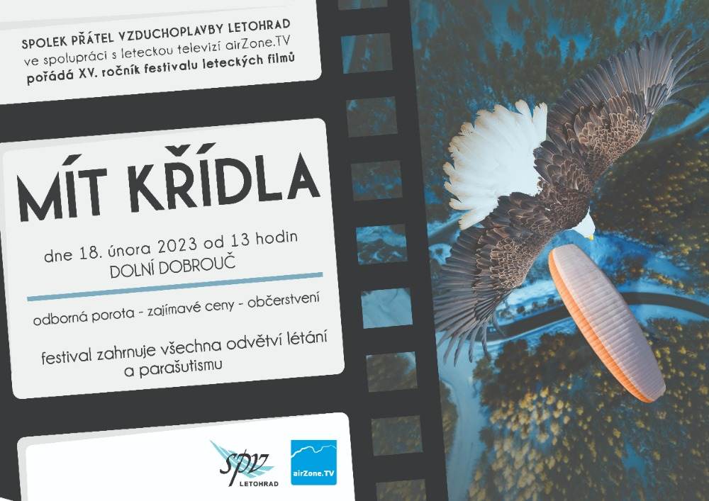 Festival leteckých filmů Mít křídla Dolní Dobrouč 2023