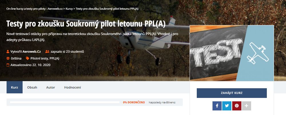 Testy PPL pro piloty kurzy.aeroweb.cz