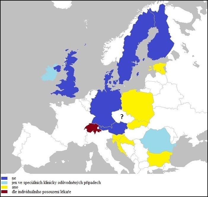 Aplikace dovednostních testů při vstupní zdravotní prohlídce první třídy v různých evropských zemích