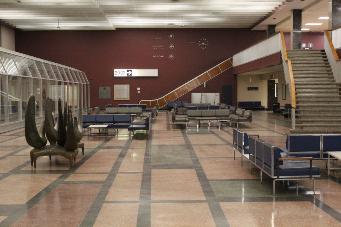 Původní vzhled terminálu letiště Gander