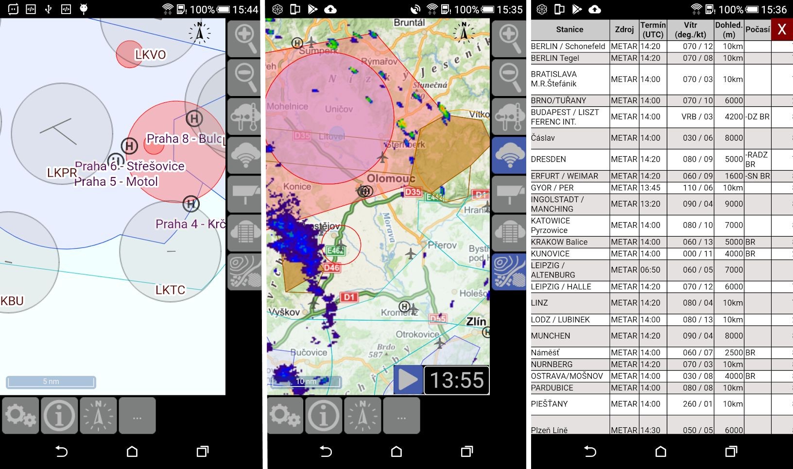 Aplikace AisView na zařízení s operačním systémem Android