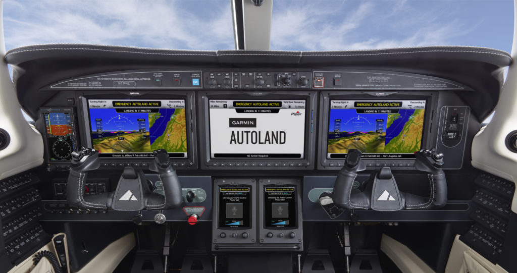 Garmin G3000 v režimu Emergency Autoland