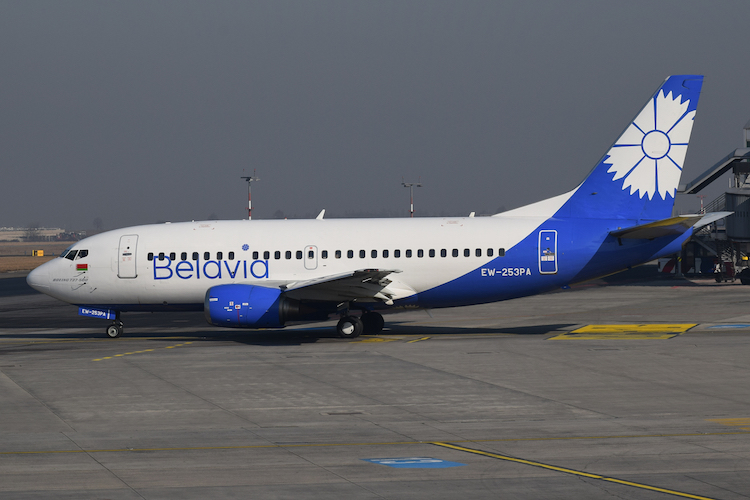 Belavia, jedna ze dvou společností, které v dubnu nepřerušily pravidelný provoz do Prahy