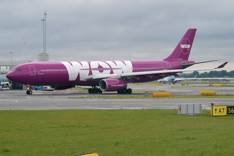 Airbus A330 zkrachovalých WOW Air