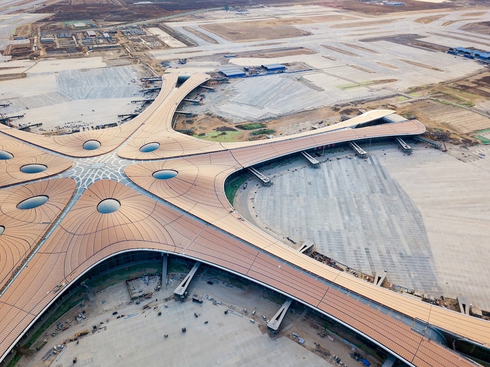 Detail rozestavěného terminálu / Foto Daxing-pkx-airport.com