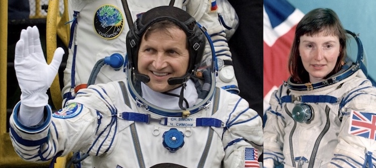 Helen Sharmanová a Charles Simonyi, dvojnásobný kosmický turista / Zdroj: roskosmos
