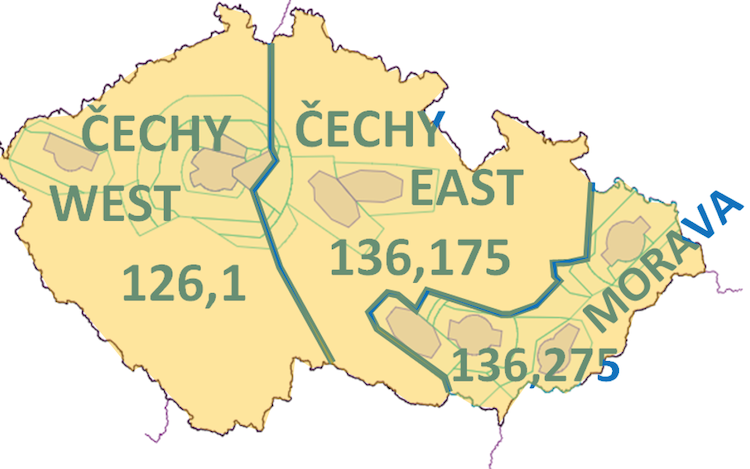 Obsluha sektorů v případě mírného provozu