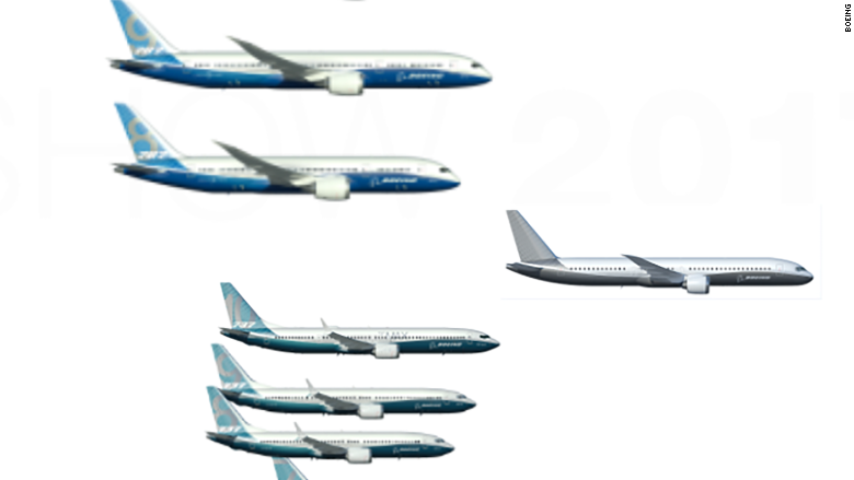 Možná podoba Boeingu 797 (vpravo) v prezentaci výrobce o jeho dalším rozvoji