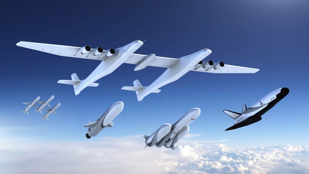 Možné konfigurace letounu Stratolaunch