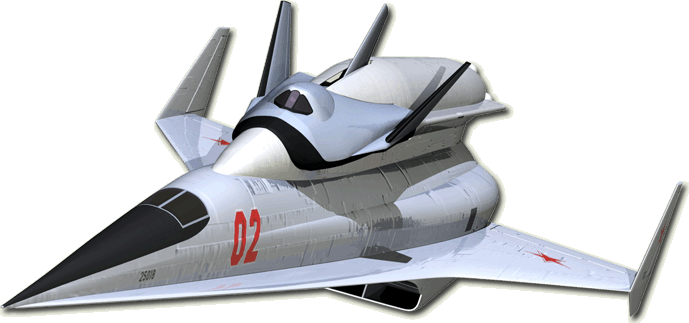 Realistická představa soulodí MiGu 105 jako mateřského nosiče a stíhacího bombardéru Spiral 