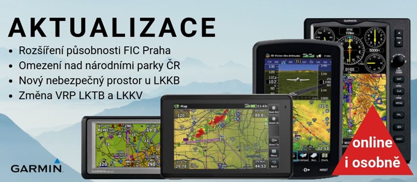 Aktualizace navigací Garmin