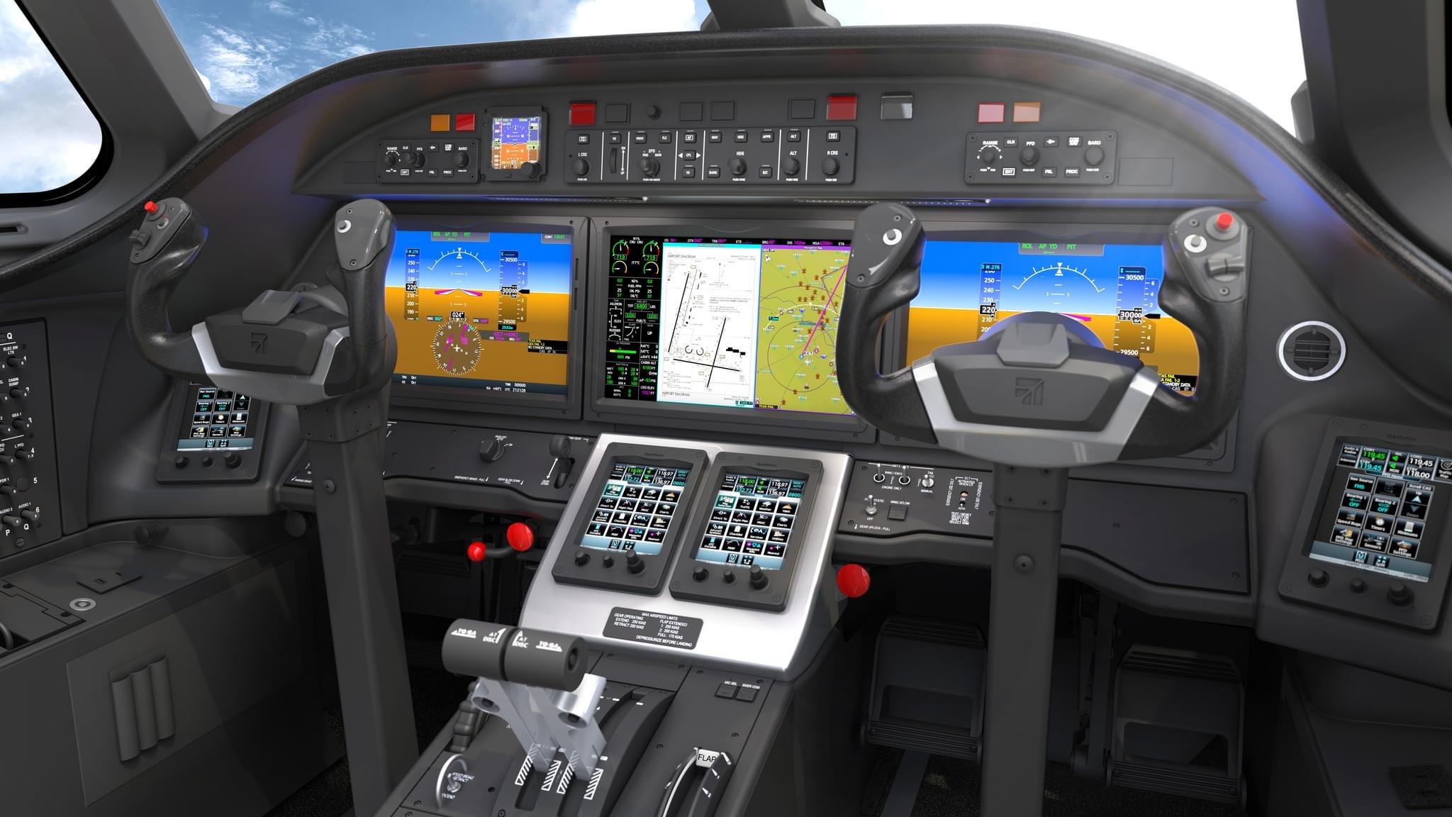 Pilotní kabina - Cessna Citation Ascend / Foto: Textron Aviation