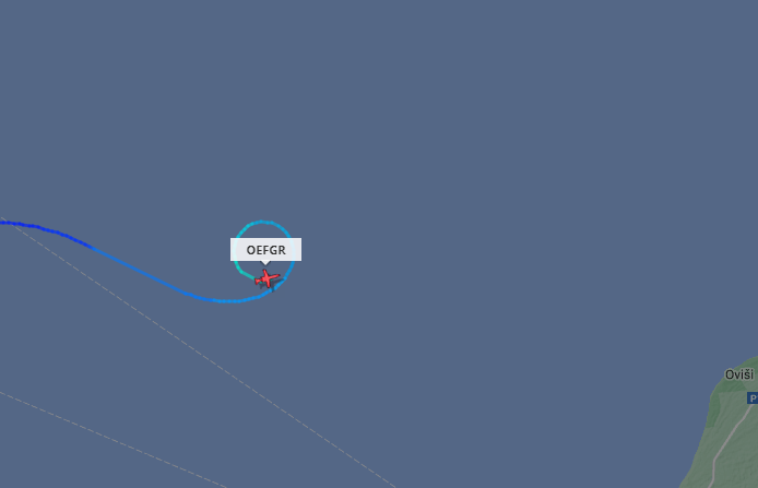 Havárie letounu Cessna 551 Citation II registrace OE-FGR / Foto: Flightradar24.com