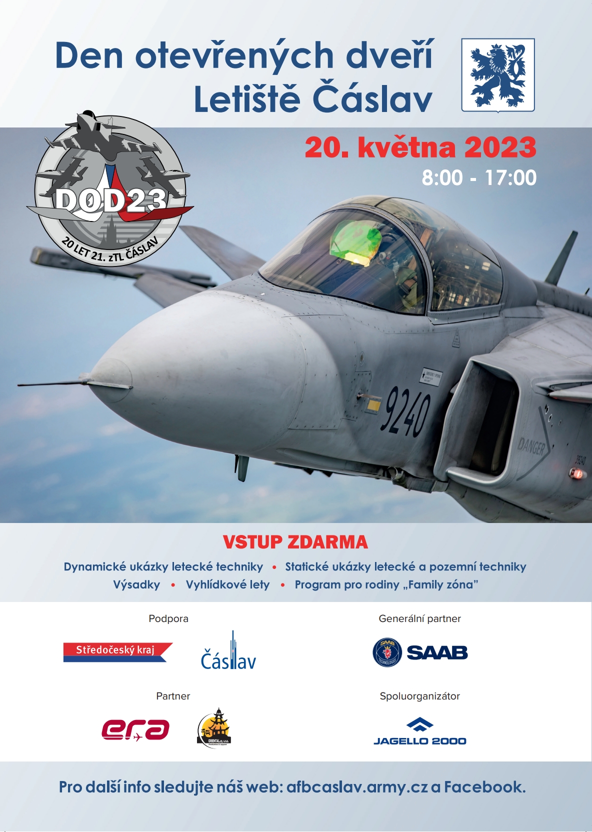 Plakát DOD 21. základny taktického letectva