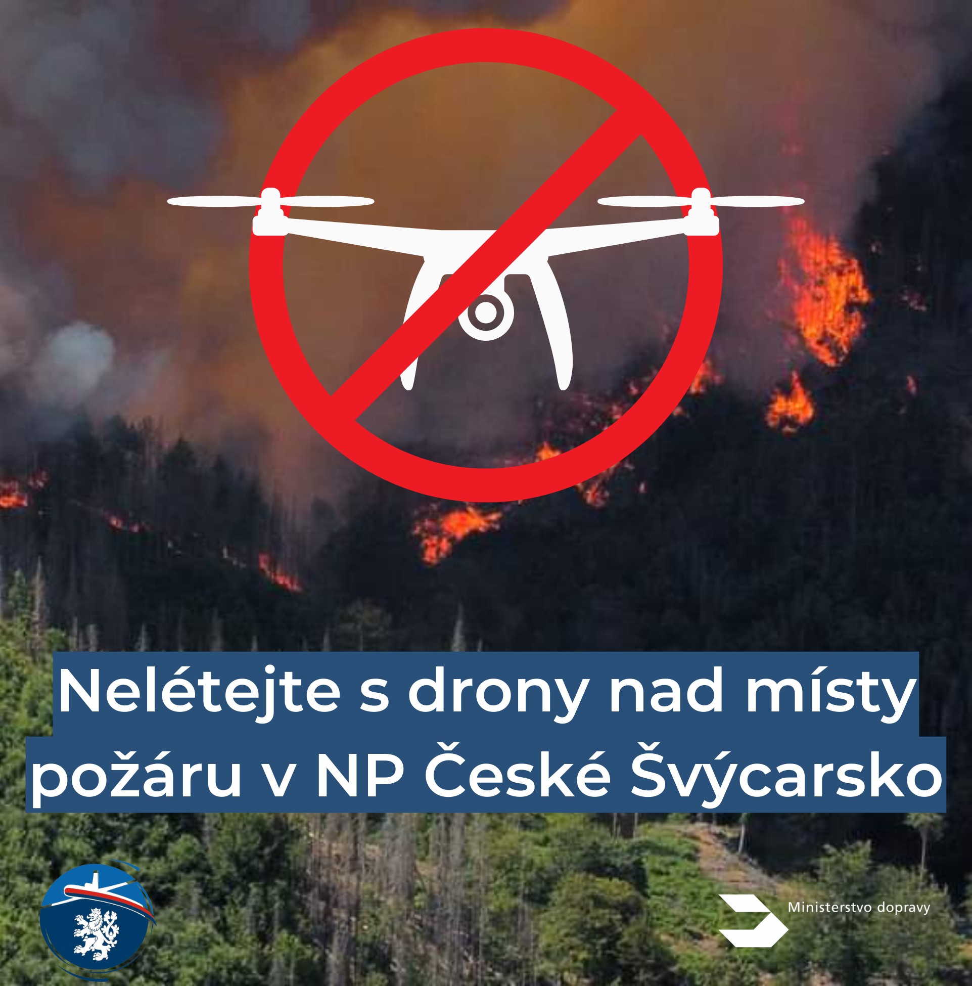 Požár v Českém Švýcarsku / Foto: Facebook.com @tydenikpolicie 