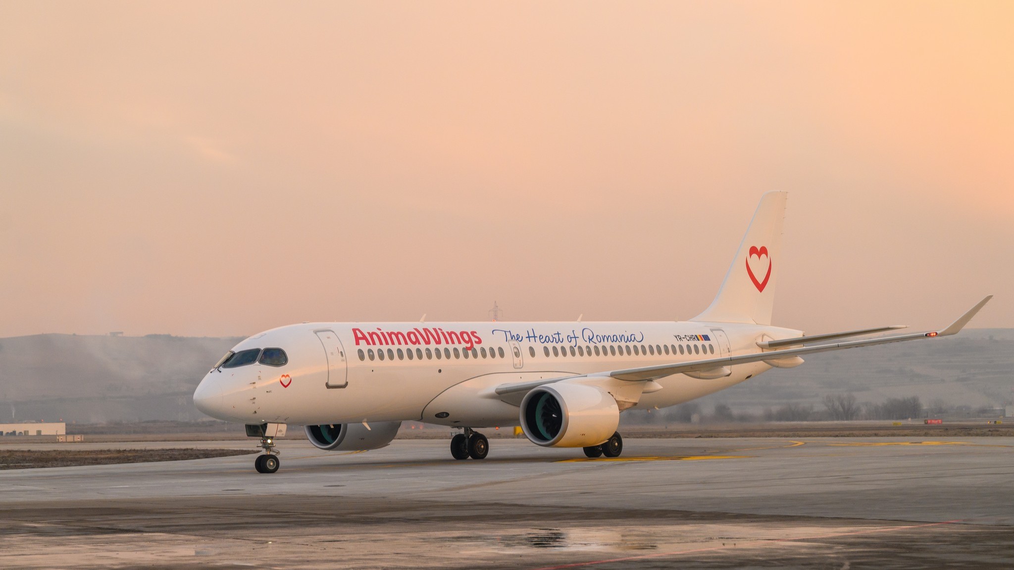 Airbus A220-300 provozovaný společností AnimaWings