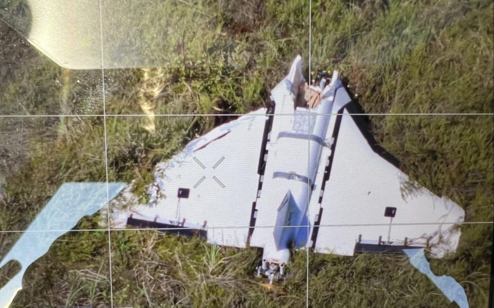 Trosky dronu nalezeného v Litvě