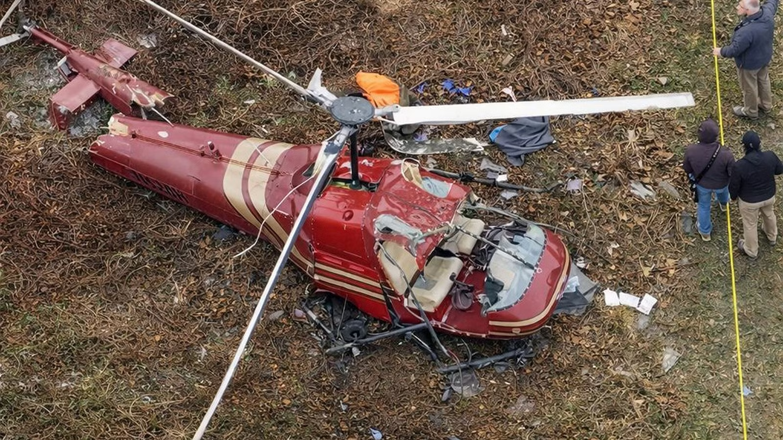 Srážka dvou vrtulníků nad New Jersey. Jeden pilot zahynul, druhý utrpěl vážná zranění