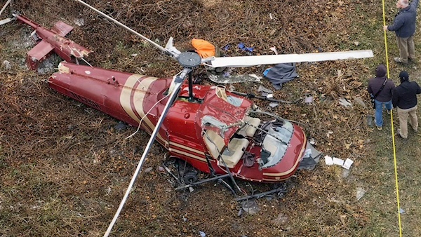 Srážka dvou vrtulníků nad New Jersey. Jeden pilot zahynul, druhý utrpěl vážná zranění