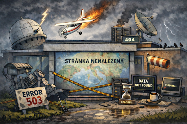 Aeroweb aktualizoval briefing počasí: osvědčené výstupy ČHMÚ jsou zpět (zatím)