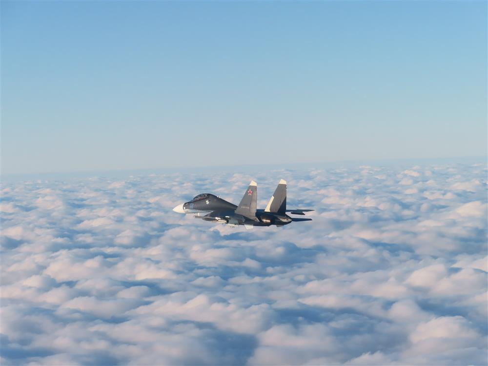 Su-30SM2 nad Baltským mořem 