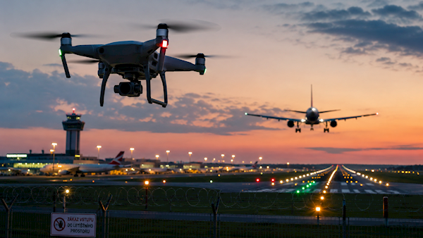 Dron narušil provoz pražského letiště. Letoun společnosti Turkish Airlines musel letět do Vídně