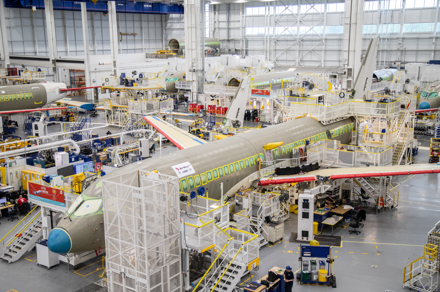 Airbus A220 při výrobě
