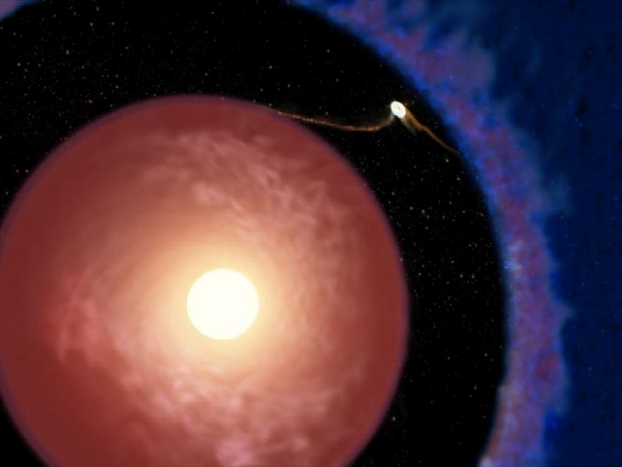 Umělecká představa nejmladší známé exoplanety Elias 2-24 b