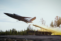 Airbus poprvé vyzkoušel bojový dron U740 Valkyrie v Evropě. Má spolupracovat se stíhačkami Eurofighter