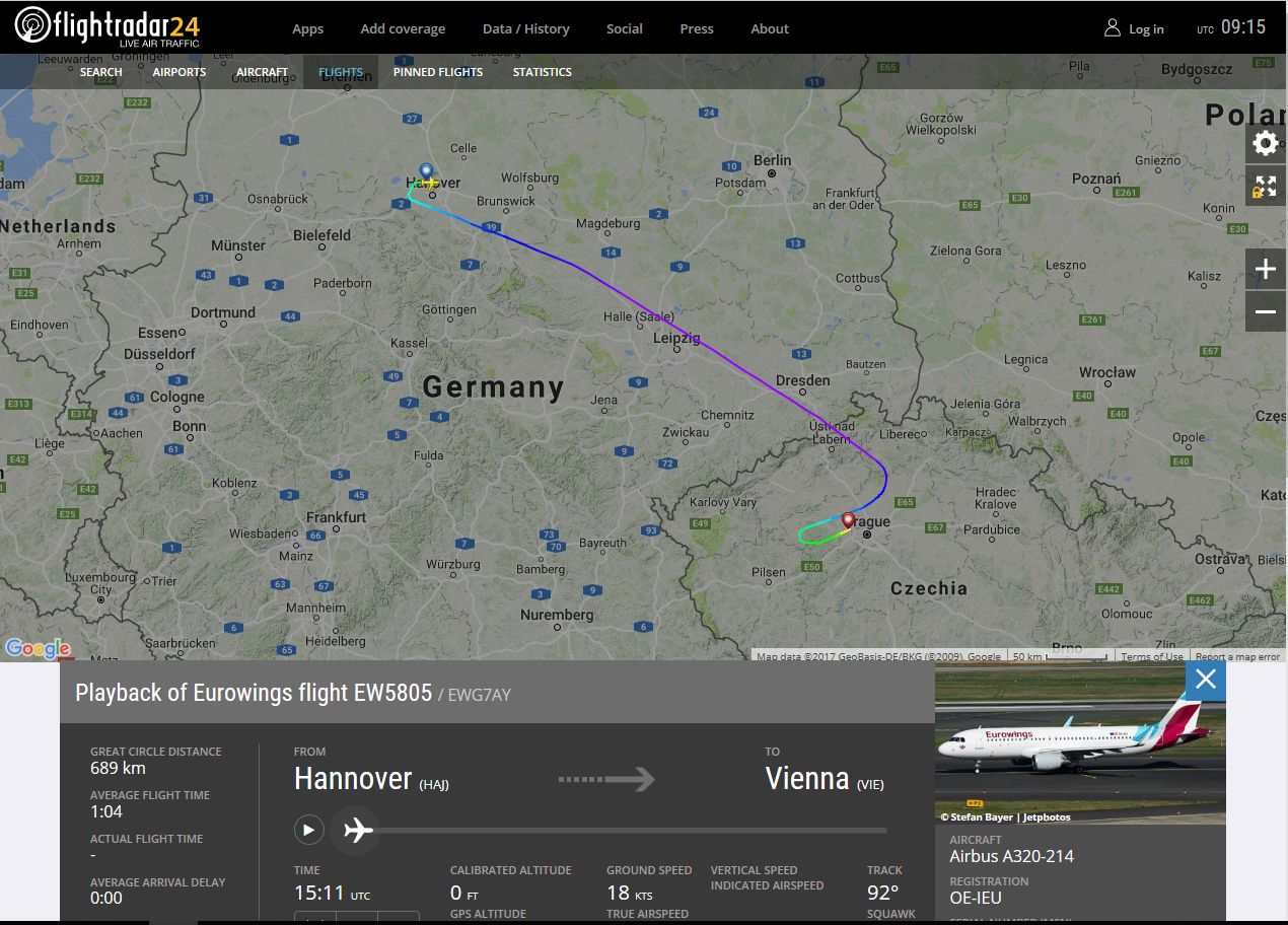 Airbus A320, který včera nouzově přistál na Ruzyni, je stále v Praze