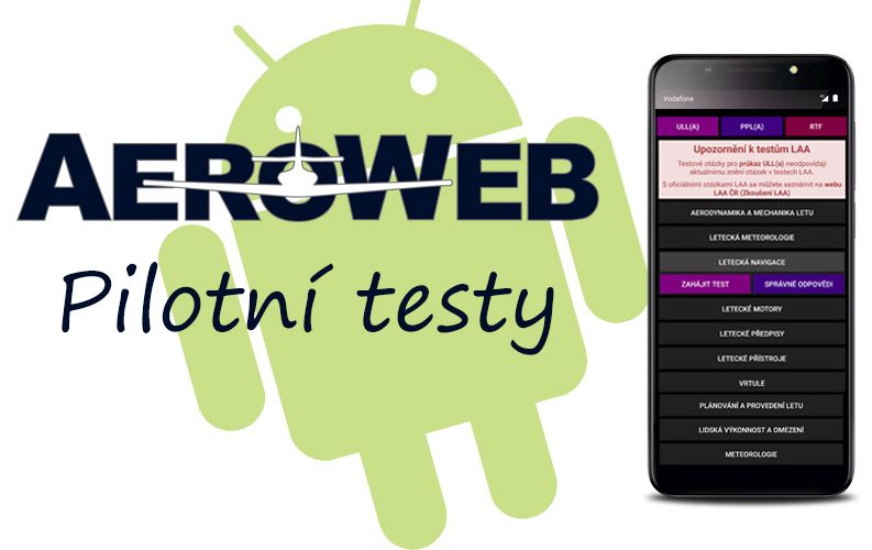 Mobilní aplikace Pilotní testy nově ke stažení pro Android