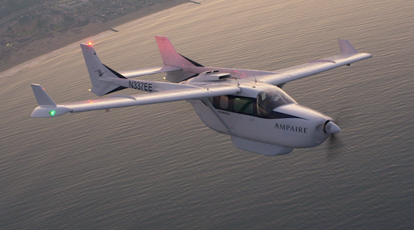 Ampaire provedlo se svým hybridním letounem 550 km dlouhý let 