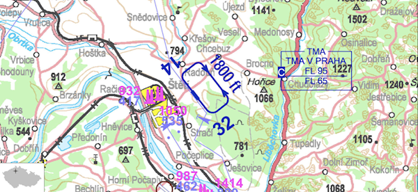 Uzavřená plocha SLZ - Štětí (LKSTET) - nezpůsobilý povrch