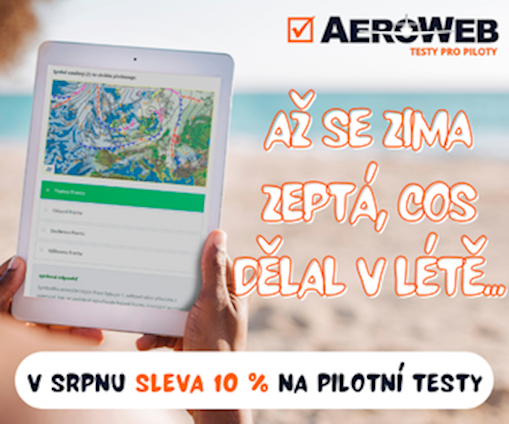 Letní slevu na nákup on-line testových otázek pro pilotní zkoušky můžete využít už jen do 31. srpna