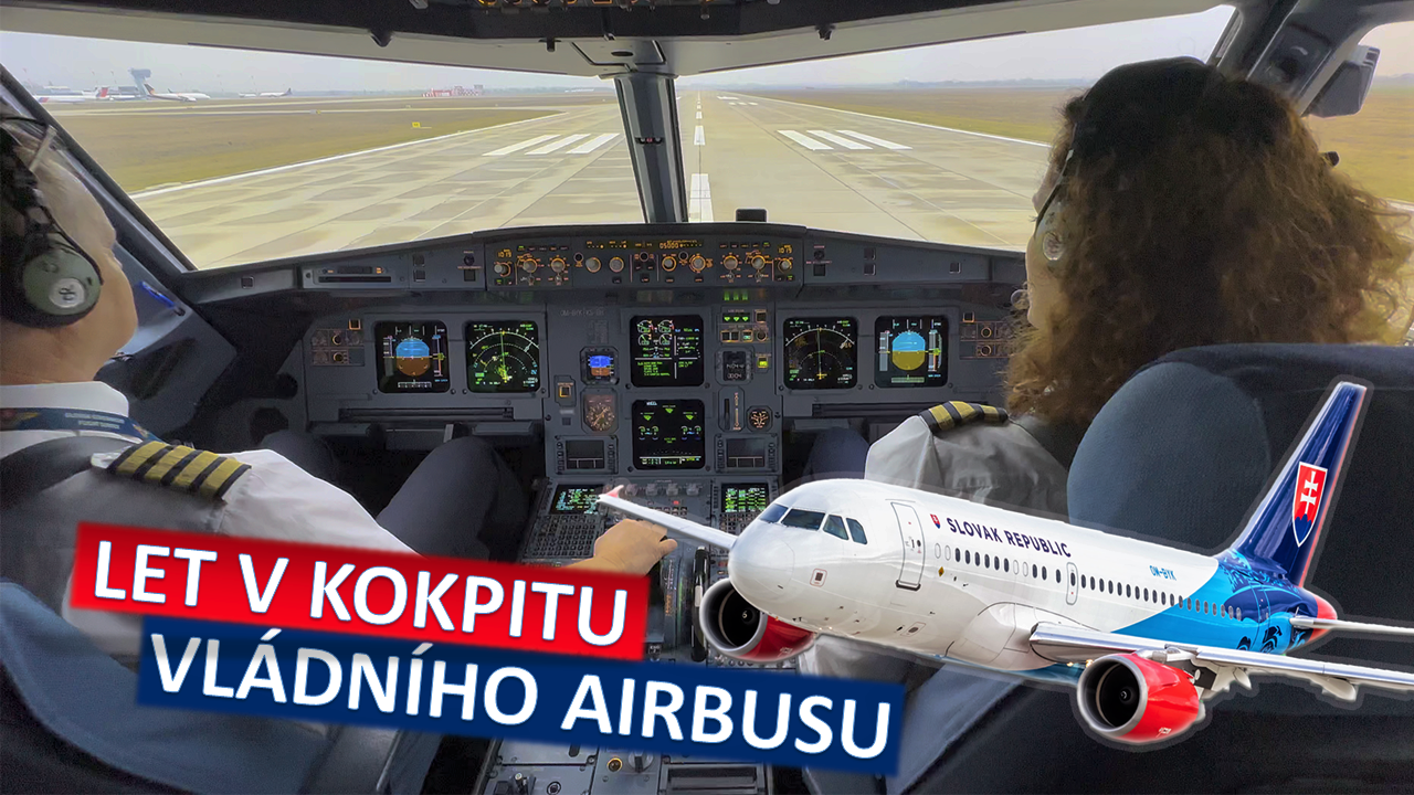Let v kokpitu slovenského vládního Airbusu A319CJ