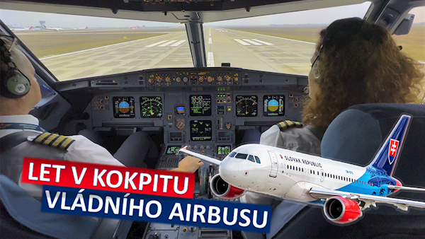 Let v kokpitu slovenského vládního Airbusu A319CJ
