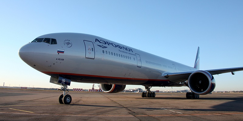 Boeing 777-300ER v barvách ruského Aeroflotu. 